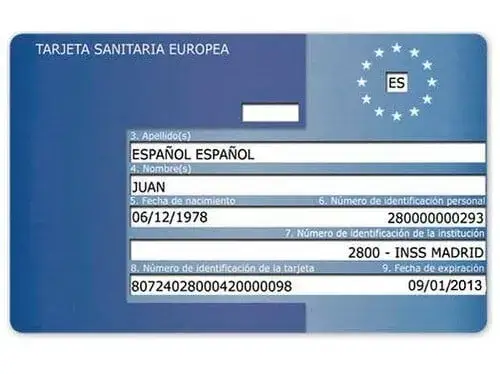 documentación tarjeta sanitaria Europea