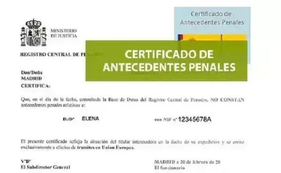certificado antecedentes penales extranjeros