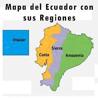 mapa ecuador físico regiones