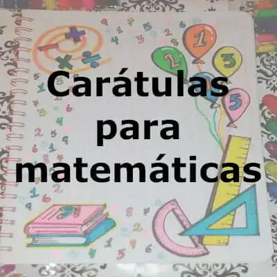 caratulas cuadernos matematicas faciles