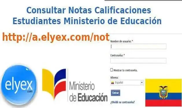 Consultar Notas Calificaciones Estudiantes Ministerio Educación usuario reporte usuarios Educar ecuador requisitos sistema %%currentyear%%