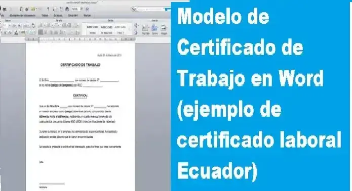 modelo certificado laboral ejemplos