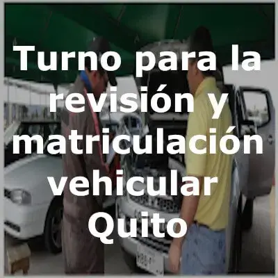 Turno para la revisión y matriculación vehicular Quito