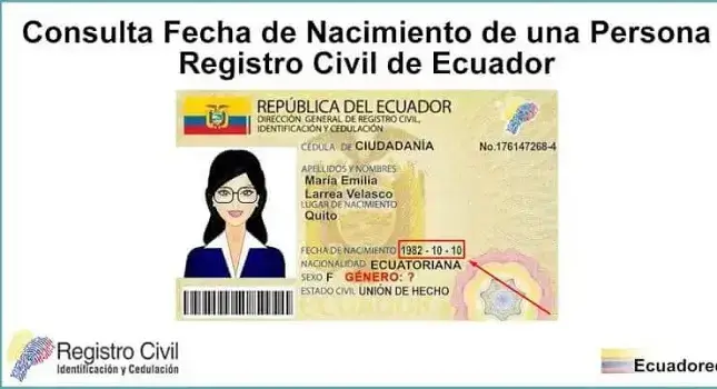 Consulta Fecha de Nacimiento de una Persona Registro Civil de Ecuador