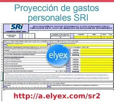 Formulario Proyección de gastos personales SRI ECUADOR Deducibles Descargar
