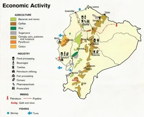 Mapa Económico del Ecuador